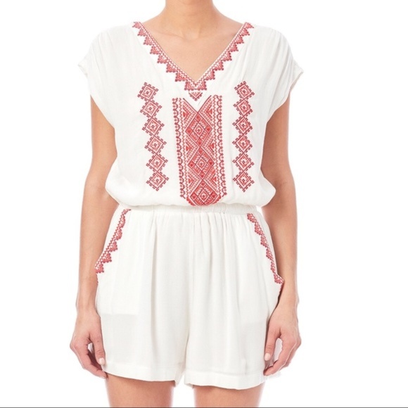 Anthropologie Pants - anthropologie Embroidered Romper NWOT XS